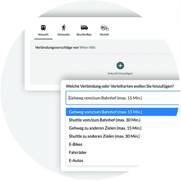 Mobilitätsservices registrieren